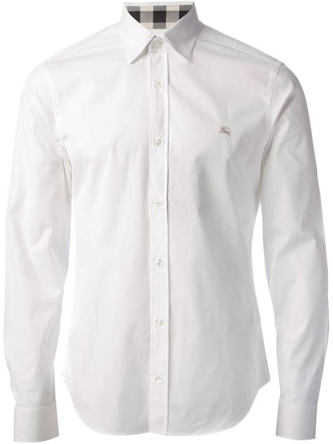 white burberry shirt women'|Burberry white shirts for men.